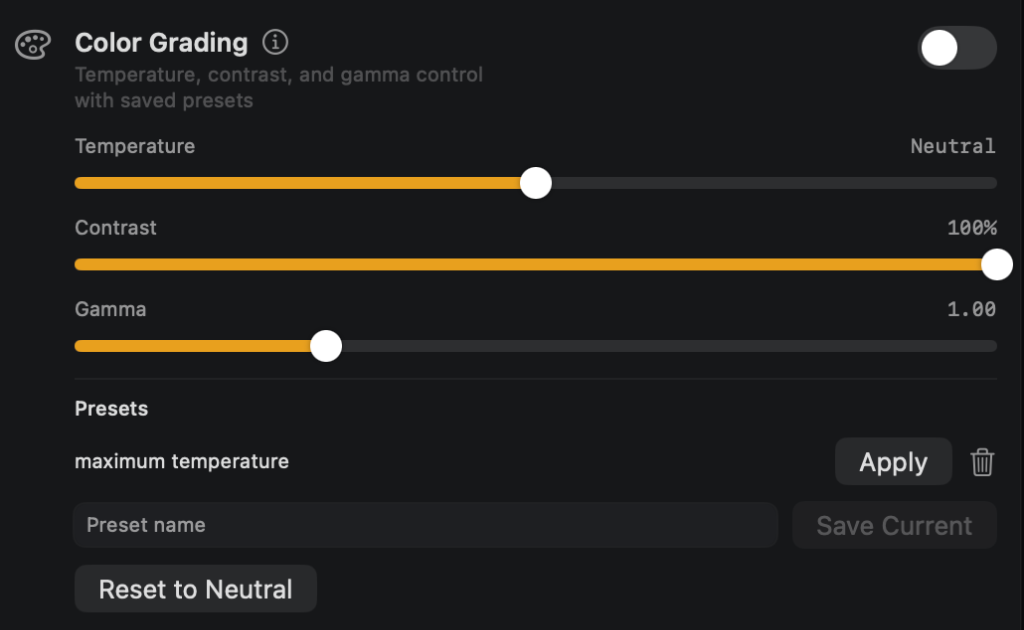 Color Grading demo